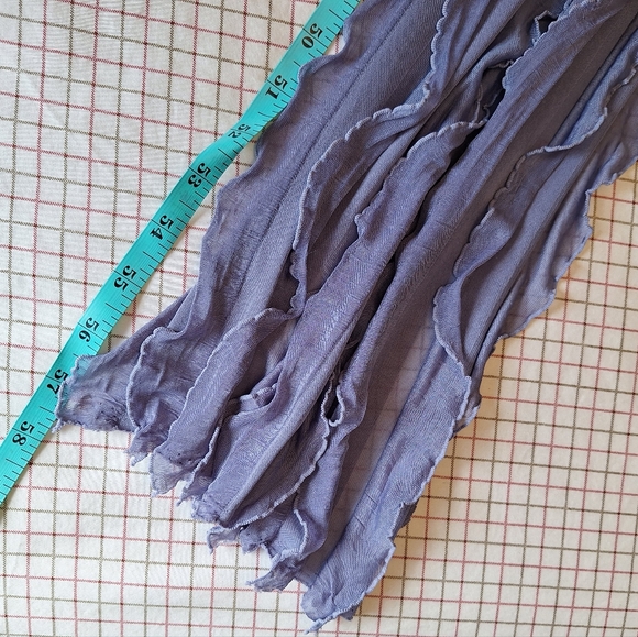 Pretty Ruffle Periwinkle Scarf - Picture 3 of 4